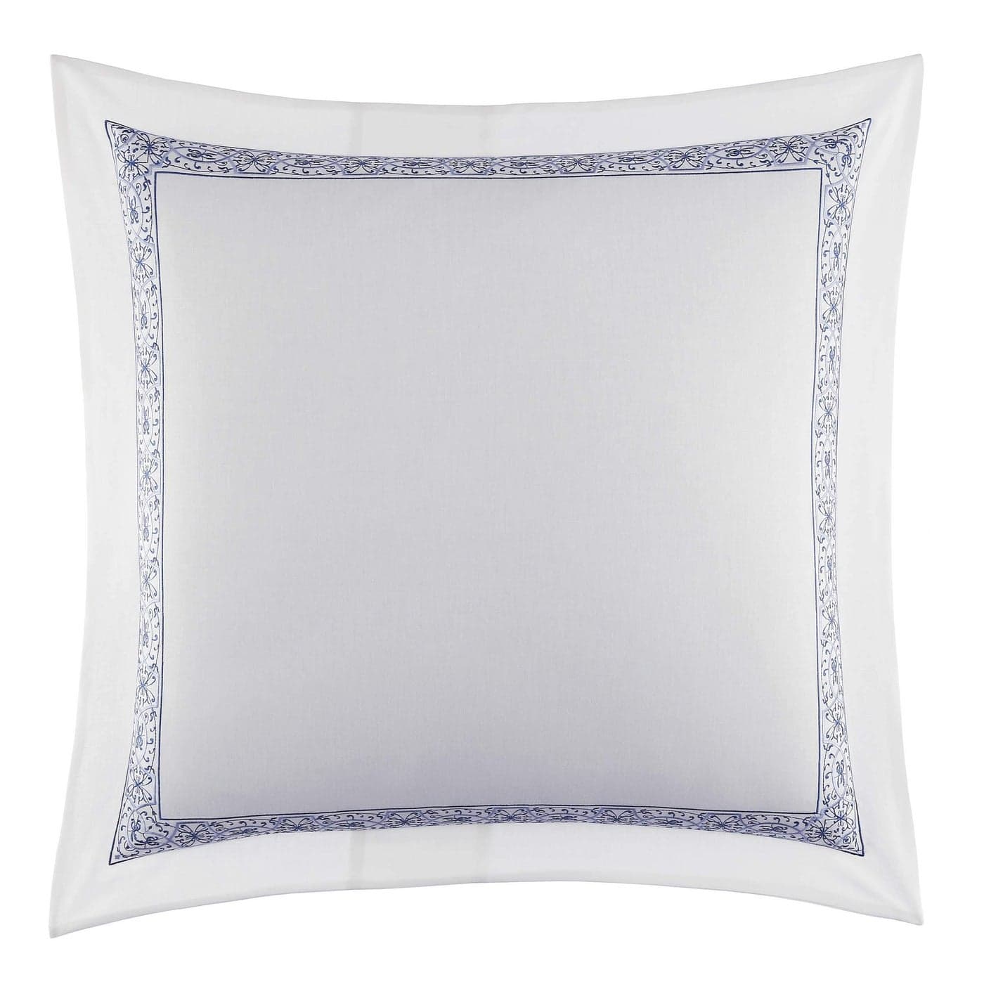 Laura Ashley Euro Sham 100 Smooth Cotton with Envelope Closure Throw Pillow Cover for Bed or Couch OekoTex Certified Charlotte Blue 26 x 26