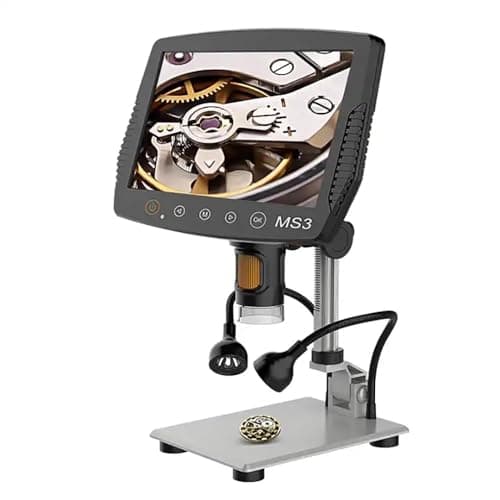 ETZIN 9 LCD Digital micrscope 1500X Magnification Coin Microscope with 16MP Camera, Micro Soldering for Adults Wired Remote, Compatible with Windows/Mac OS (EPL-1122IM)