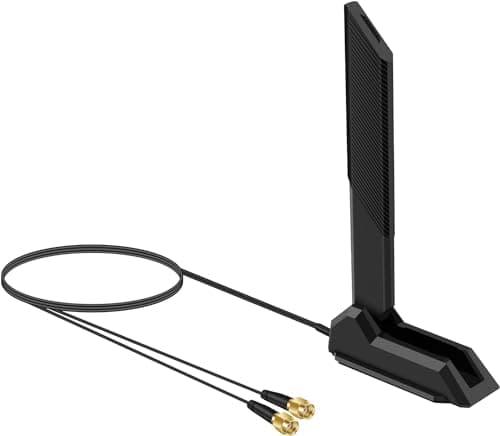 External WiFi 7 WiFi 6E TriBand Standard RPSMA Threaded Connector Antenna for ASUS Gigabyte Aorus Gaming PC Desktop Computer Motherboard Slinkdsco