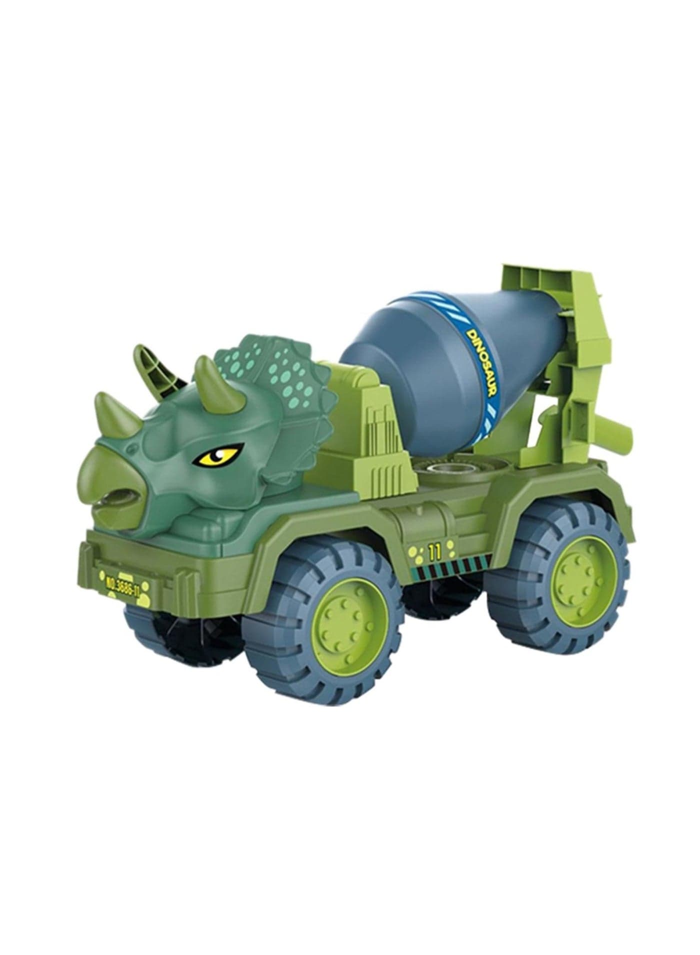 Dinosaur Truck Toy - Animal Transporter Toy, Suitable for Children's Toy Birthday Gift (Middle Size Triceratops Excavator)