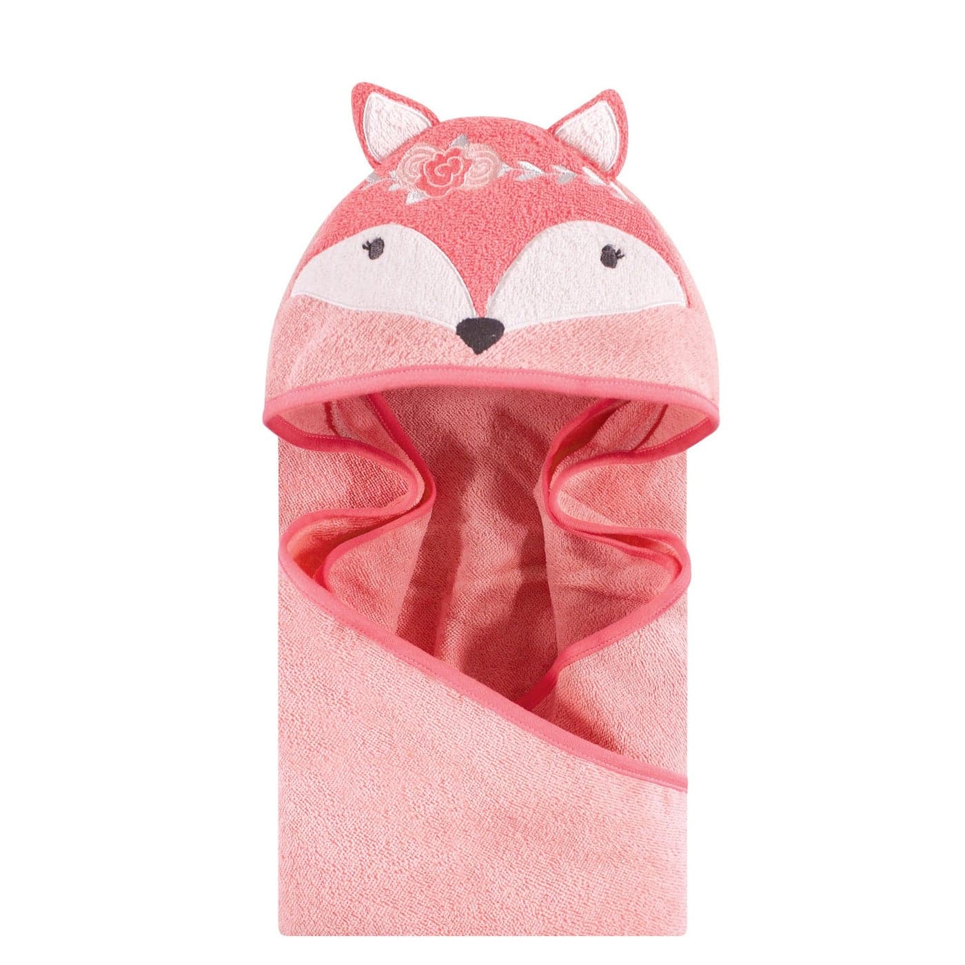 Hudson Baby Unisex Baby Cotton Animal Face Hooded Towel Boho Fox One Size