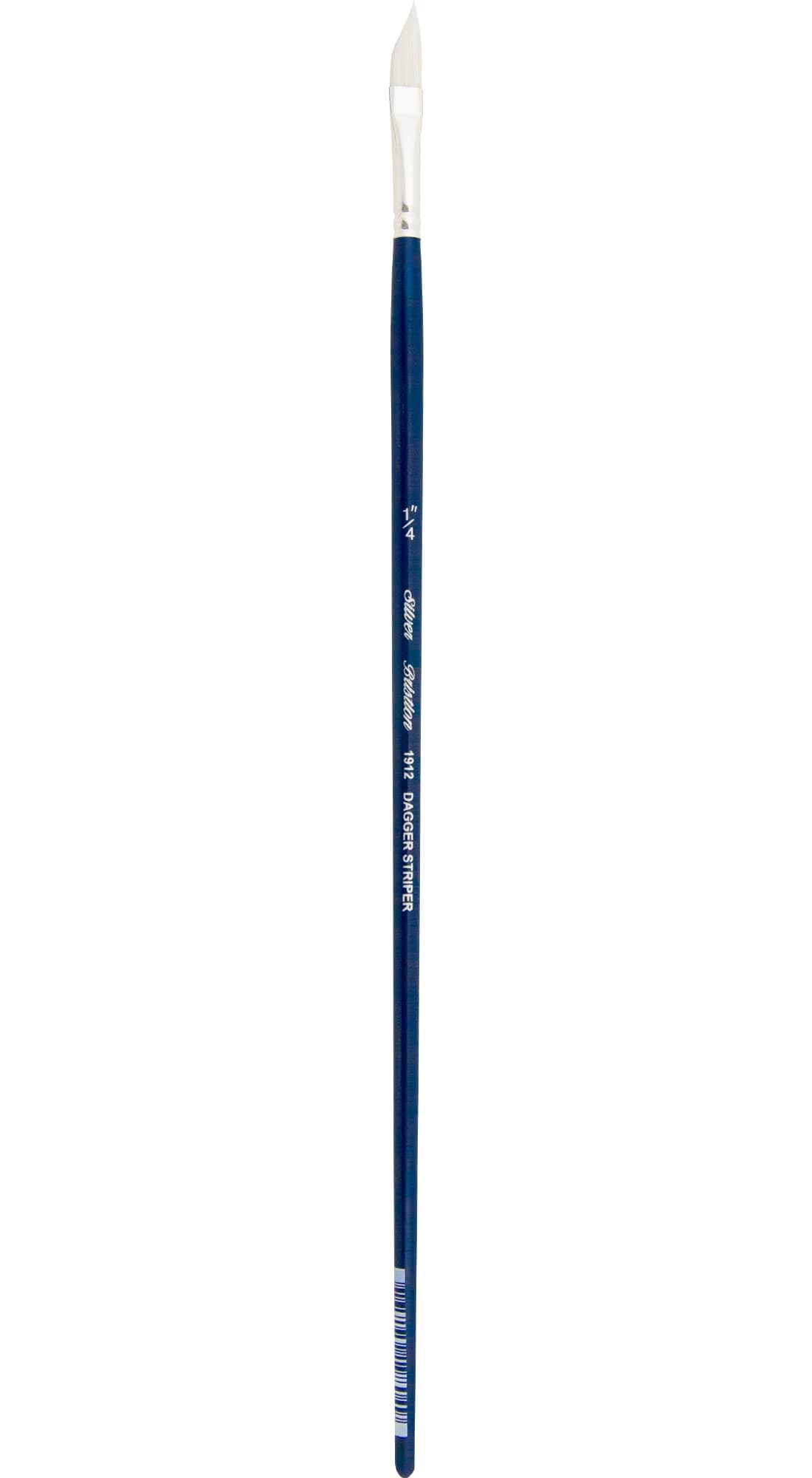 Silver Brush Limited 191214 Bristlon Ribbon Striper Brush for Acrylic and Oil Paintings Size 14 Inch Long Handle