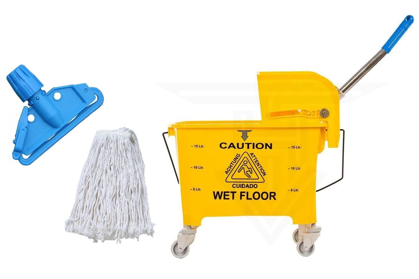 TARGET HYGIENE Single Bucket Wringer Trolley Mini Mop Bucket Wringer Trolley - 20 Liter (Yellow)