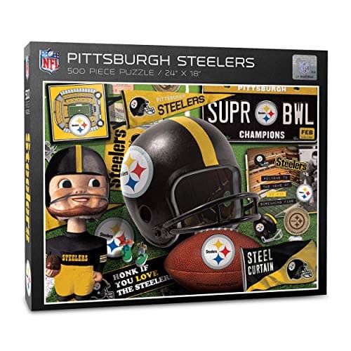 YouTheFan NFL Pittsburgh Steelers Retro Series Puzzle 500 Pieces Large