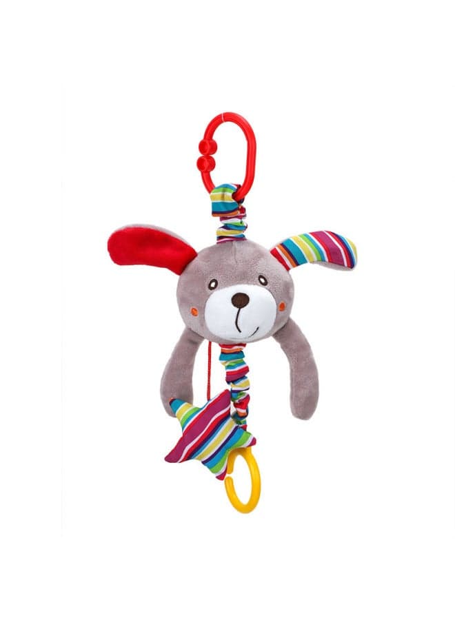 BBSKY Cartoon Animal Doll Pull Ring Parent-Child Interactive Doll Baby Rally Toy Funny Stretch Rope Doll-Color:Puppy