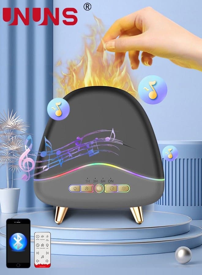 Flame Aroma Diffuser,300ML Colorful Air Humidifier With Remote Control And Night Light,Bluetooth Functionality,Timing Design,USB Charging,For Home Office Bedroom