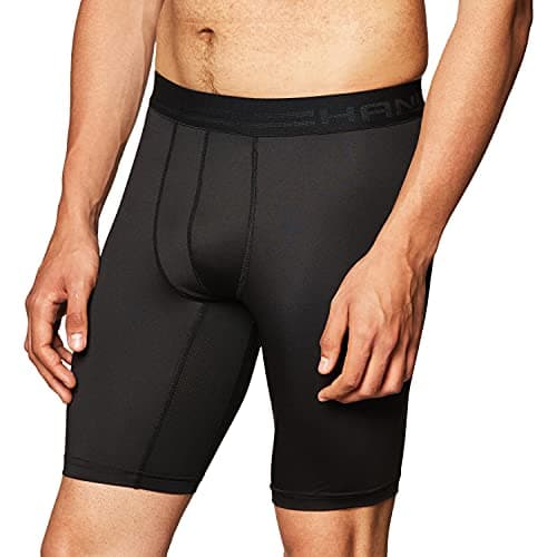 Hanes Men's Sport Performance Compression Short, Ebony/Ebony, XX-Large