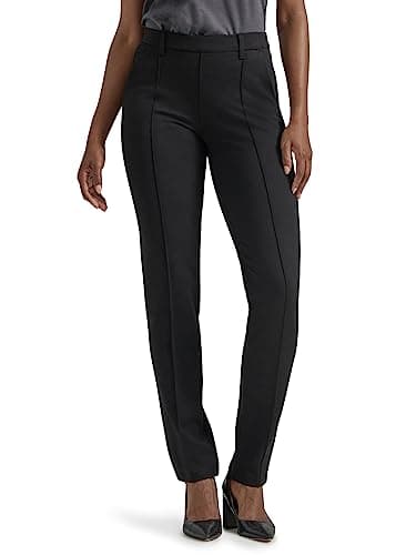 Lee Womens Ultra Lux Comfort Any Wear Straight Leg Pants, Unionall Black, 12 US