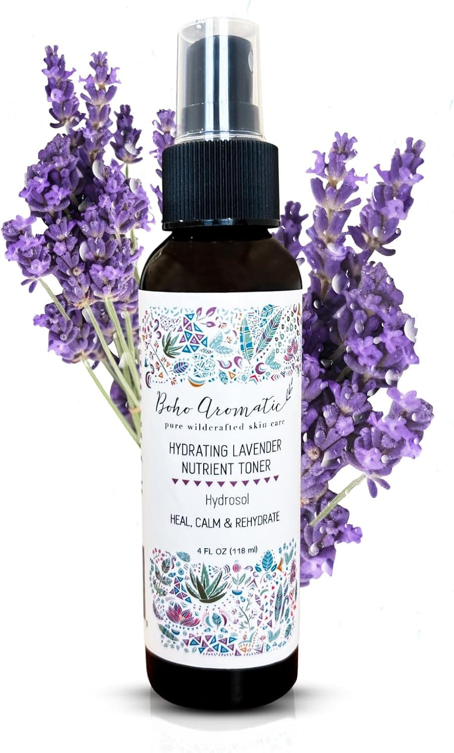 Hydrating Lavender Nutrient Facial Spray Face Mist Hydrating Spray Natural Fresh Hydrosol Lavender Face Mist Refresh Hydrate Face with a Mist Skin Care 4 FL OZ