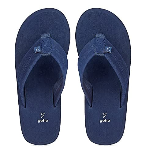 YOHO Men Blue soft slippers | comfortable and stylish flip flop slippers for Men in exciting colors | Daily Use| Lightweight | Anti Skid Chappal | Bubbles Size- 7