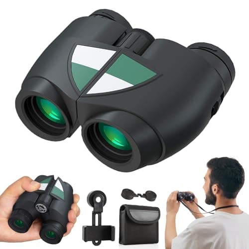 URBANCOAST 15x32 Compact Binoculars for Adults High Power Lightweight Small Binoculars with Phone Adapter for Concert Cruise Ship Hiking Bird Watching Travel Safari Viewing Football Sports