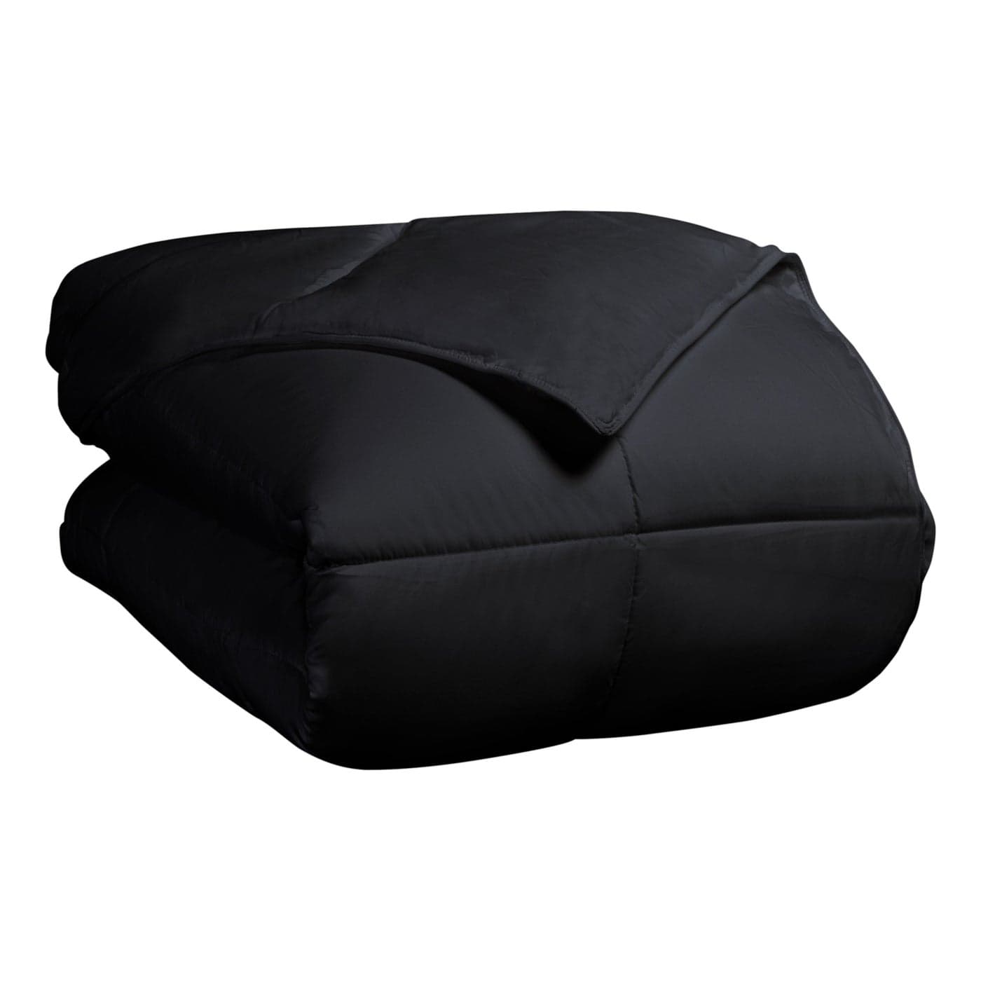 SUPERIOR Classic AllSeason Reversible Comforter Comfy Fluffy Cozy Lightweight Decorative Duvet Insert Plush Oversized Bedding Box Quilt Design 4 Corner Loops FullQueen Black