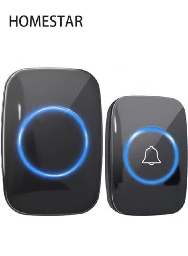 Waterproof Wireless Doorbell Black 0.15kg