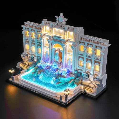 BrickBling LED Lighting Only Compatible with Lego Trevi Fountain Compatible with Lego Architecture Rome 21062 Not Come with Model Classic Version Light