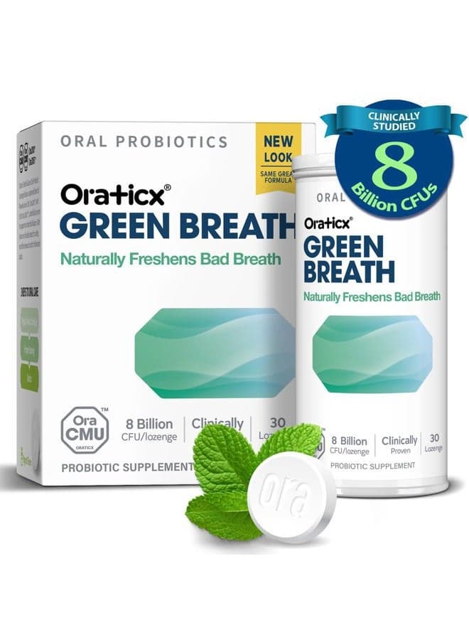 Oral Probiotics for Bad Breath | 8 Billion CFU Unique Dental Probiotic | Freshens Breath Naturally | Supports Oral Health and Immunity | Fresh Mint Flavour | 30