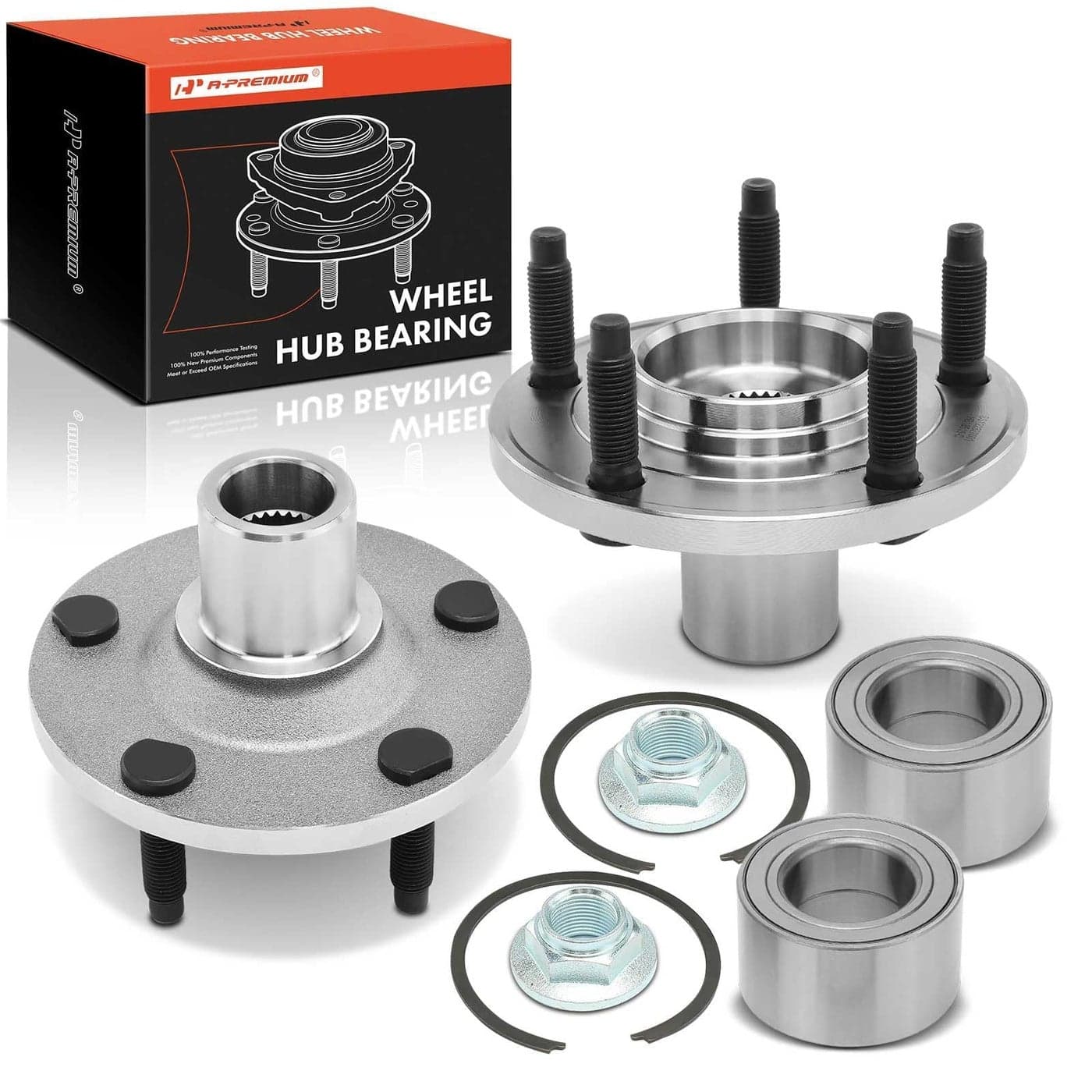 APremium 2 X Front Wheel Bearing and Wheel Hub Kit Compatible with Ford Escape 20012012 Mazda Tribute 2001200620082011 Mercury Mariner 20052011