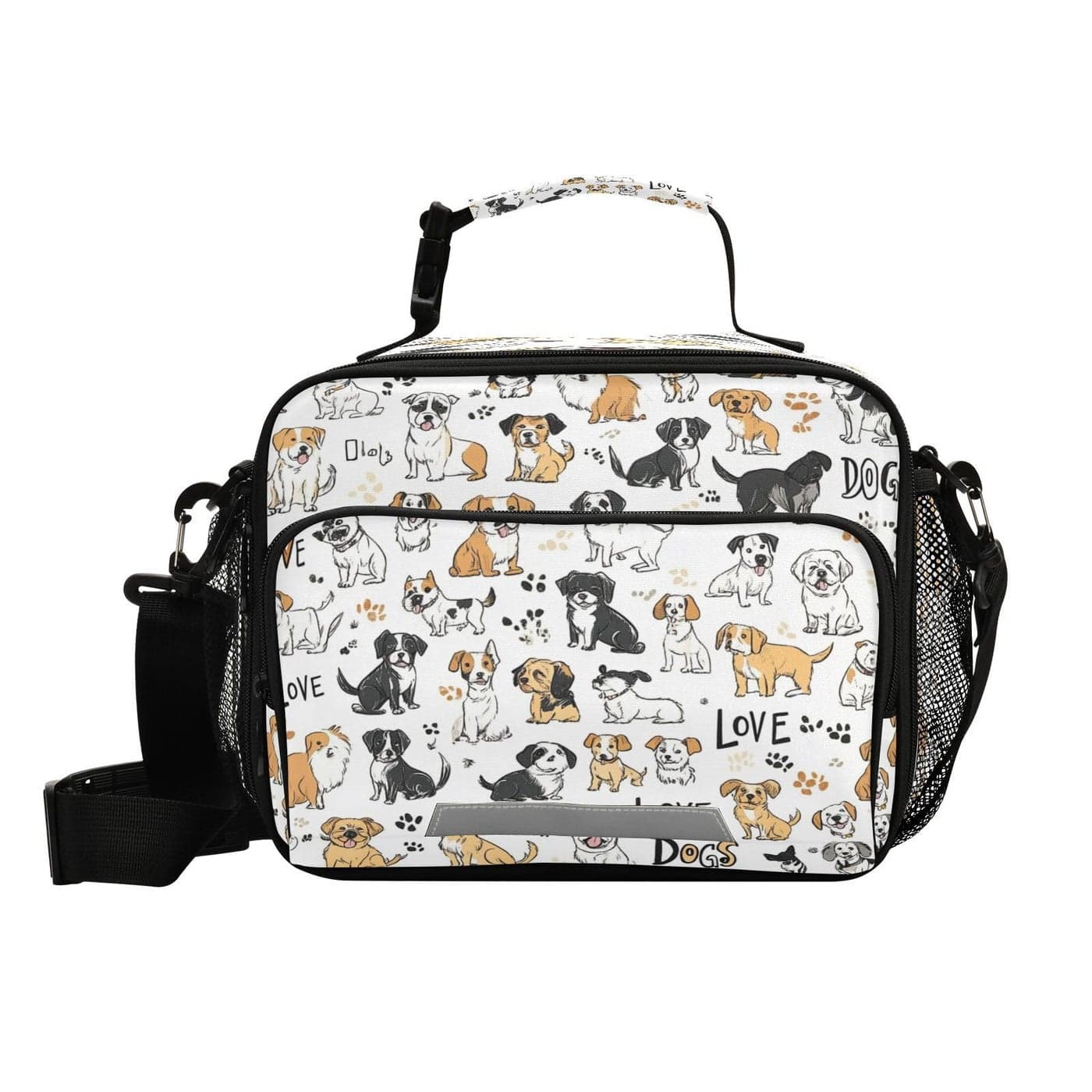 Kcldeci Dog Insulated Lunch Bag for WomenMen Breeds Puppy Pet Reusable Lunch Box for Office Work School Picnic Beach Leakproof Cooler Tote Bag Freezable Lunch Bag