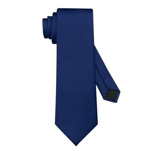DecTwig Men's Ties Solid Color Formal Neckties 3.15" (8CM) Navy Blue Ties For Men