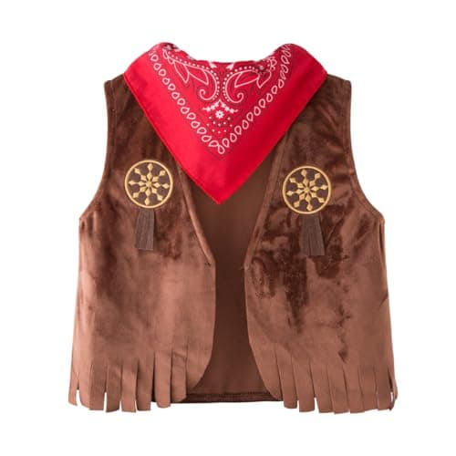 LXKIKMM May's Baby Western Cowboy Style Kids Costume Vest Cosplay Costume 18-24 Months