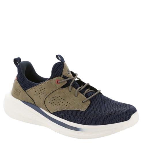 Slade - Breyer Knitted Bungee Sneaker,Navy/Tan,8 Medium