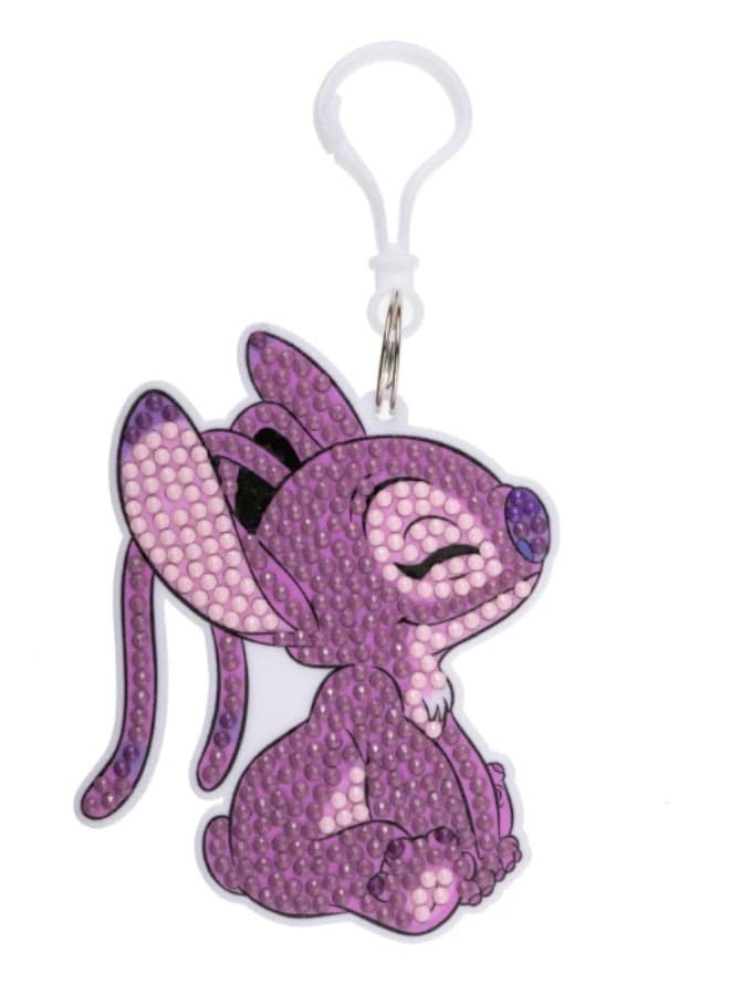 Disney Stitch Angel Crystal Art Backpack Charm Kit DIY Craft Set