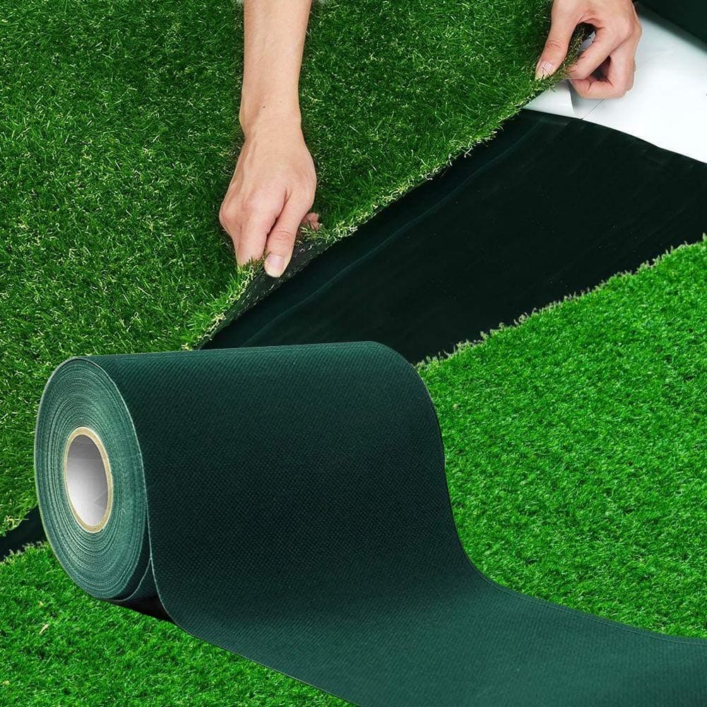 LMHOME Artificial Grass Turf Self Adhesive Seam Tape LawnTurfCarpet JointingGreen SingleSided 6Inx328Ft