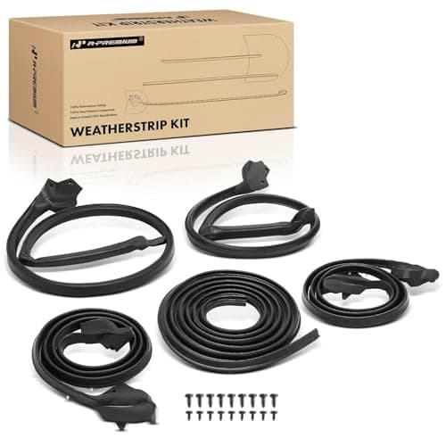 A-Premium 5PCS Car Door & Sunroof & Trunk Lid Weather Stripping Seal Strips Compatible with Chevrolet Camaro & Pontiac Firebird, 1970-1981