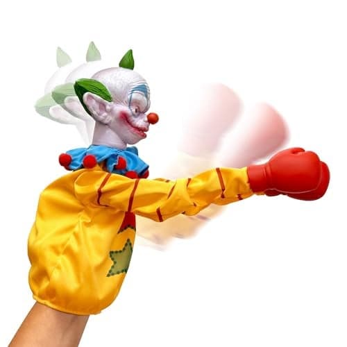 Toynk Horror Reachers Killer Klowns from Outer Space Shorty 13Inch Boxing Puppet Toy Retro 80s Horror Movie Collectibles