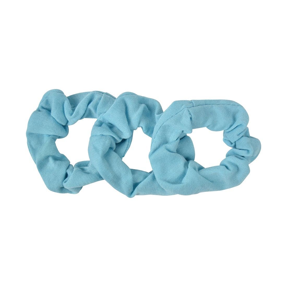 Small Scrunchies Cotton Hair Bobble Set of 3 Sky Blue