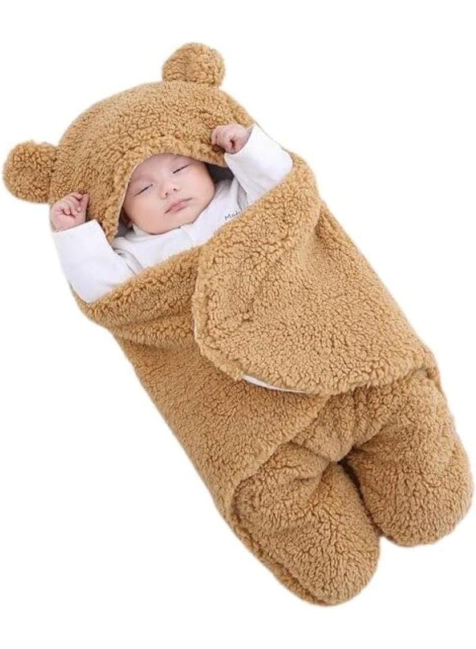 Ultra Cozy Newborn Baby Wrap with Soft Fleece and Bear Ear Hood for Snuggly Comfort Perfect for keeping babies warm and comfortable, this fleece wrap features a snug fit and playful bear ear hood, making it ideal for sleep, travel, and gifting.