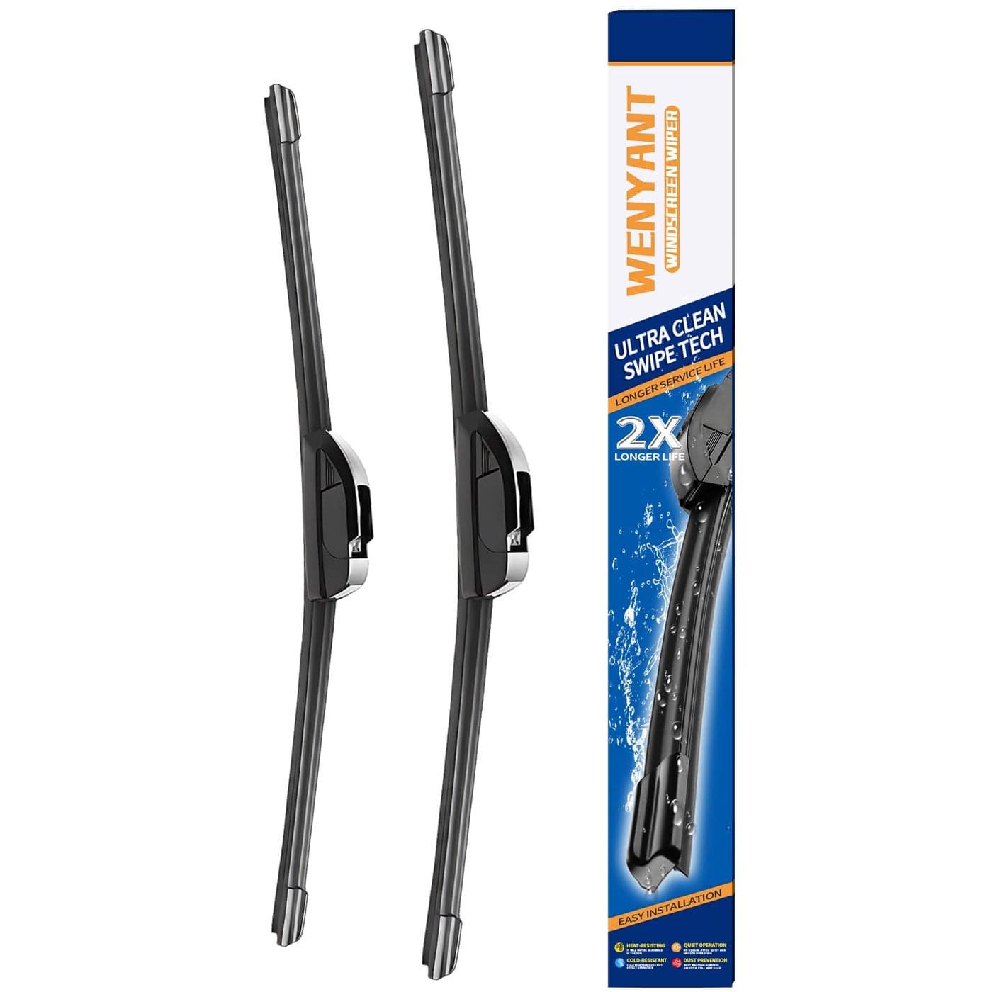 24 18 Replacement For Jeep Compass 20222018 Front Windshield Wiper Blade Original Equipment Automotive Replacement JU Hook Blades 2 Pack