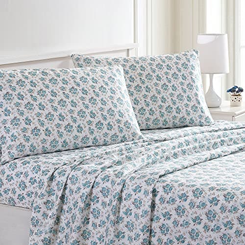 Modern Threads Printed 3-Piece Extra Soft Bedding Sheets & Pillowcase Set, Deep Pocket up to 16 inch Mattress Forever Roses Twin