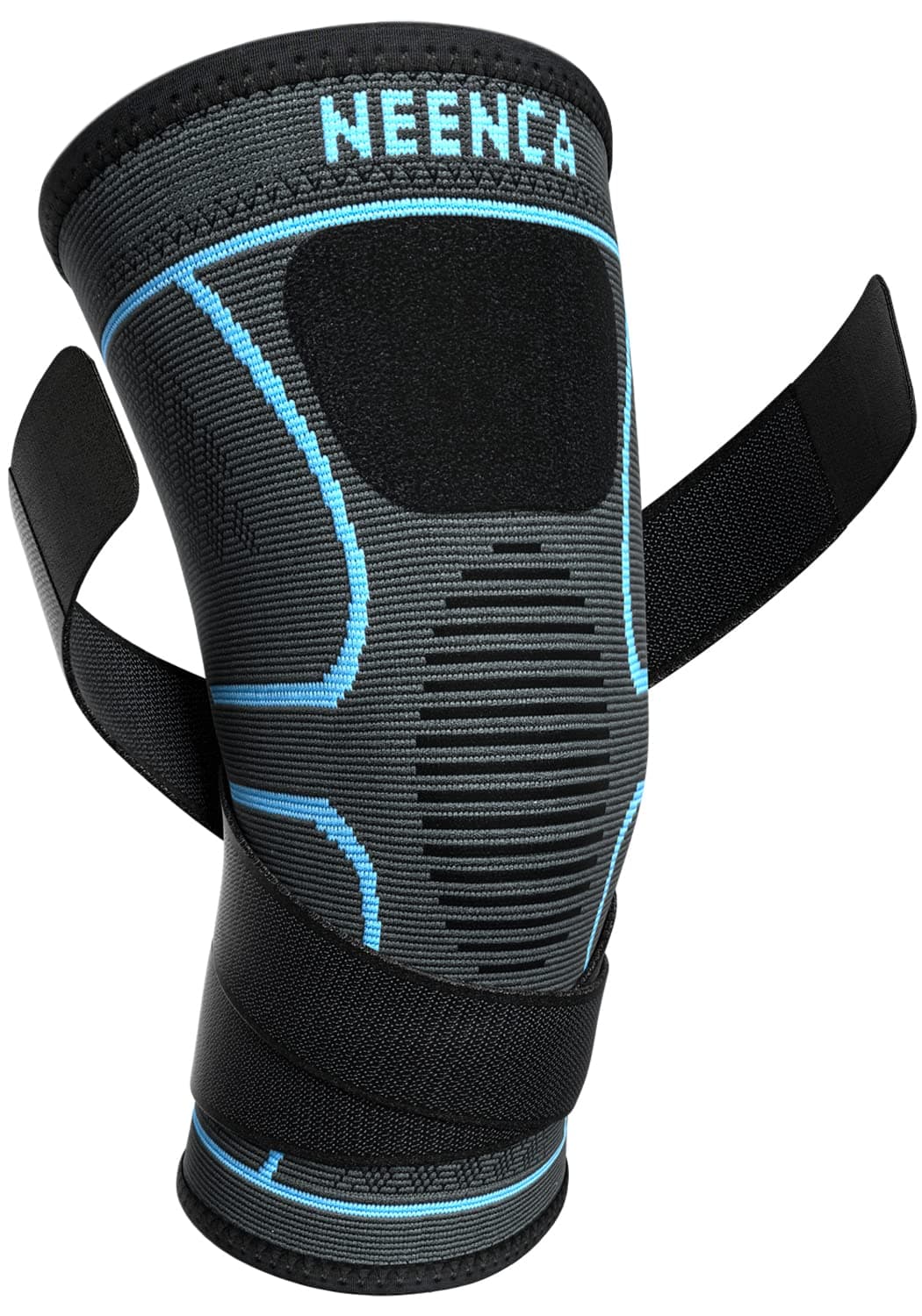 NEENCA Knee Braces for Knee Pain- 2 Pack Knee Sleeves for Pain Relief Set, Knee Compression Sleeves with Adjustable Straps for Best Fit, for Sports, Runner, Meniscus Tear, ACL, Arthritis, Joint Pain..