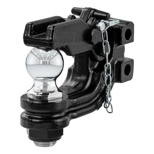 CURT 45919 Channel Mount Pintle Attachment with 2-Inch Ball, 10,000 lbs, Shank Required