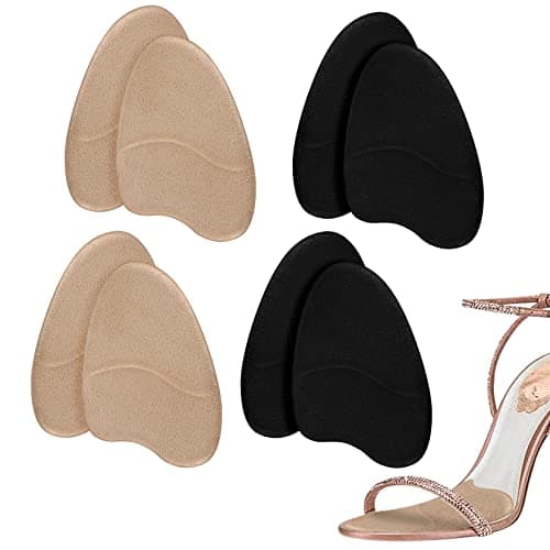 4 Pairs Forefoot Cushion Inserts for Women Shoes, Non-Sliding Insole Pads for Open Toe,Shoe Pads for Shoes Too Big Shoe Inserts for Heels Cushion for Heels Women