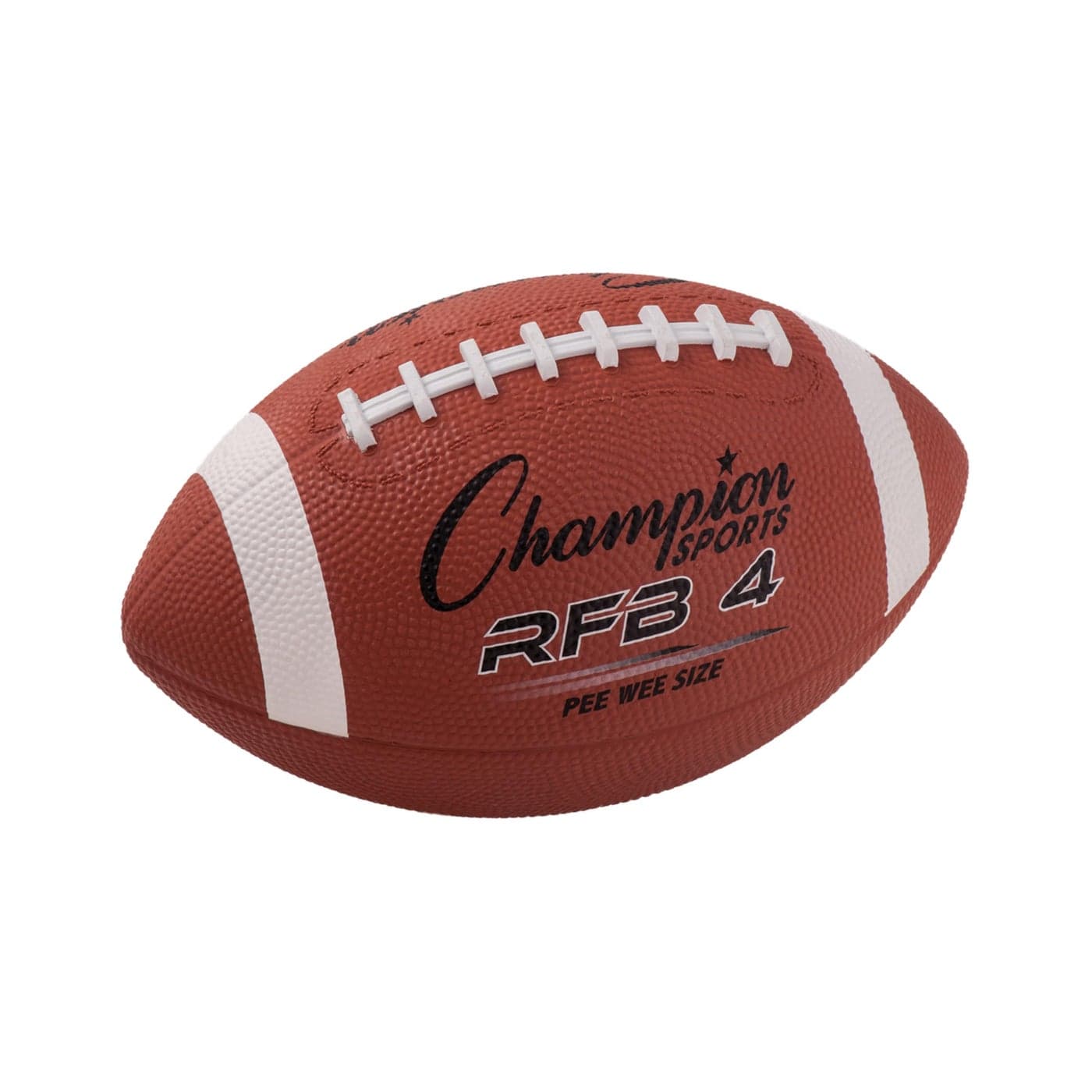 Champion Sports Rubber Football Durable AllWeather Football with Enhanced Grip Backyard Play Training Pee Wee Size