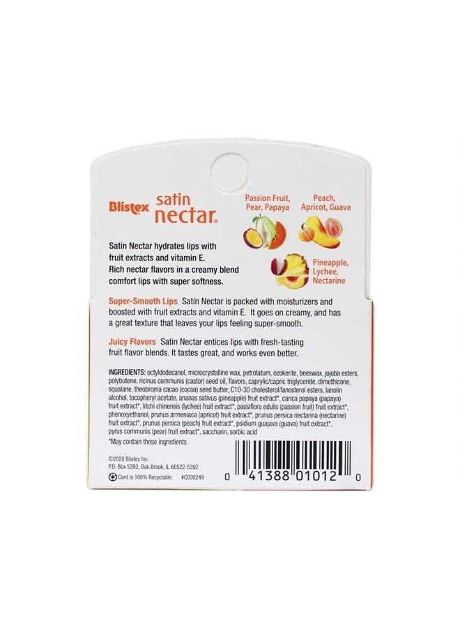 Satin Nectar Lip Moisturizer Variety Value Pack 0.15 Ounce Each