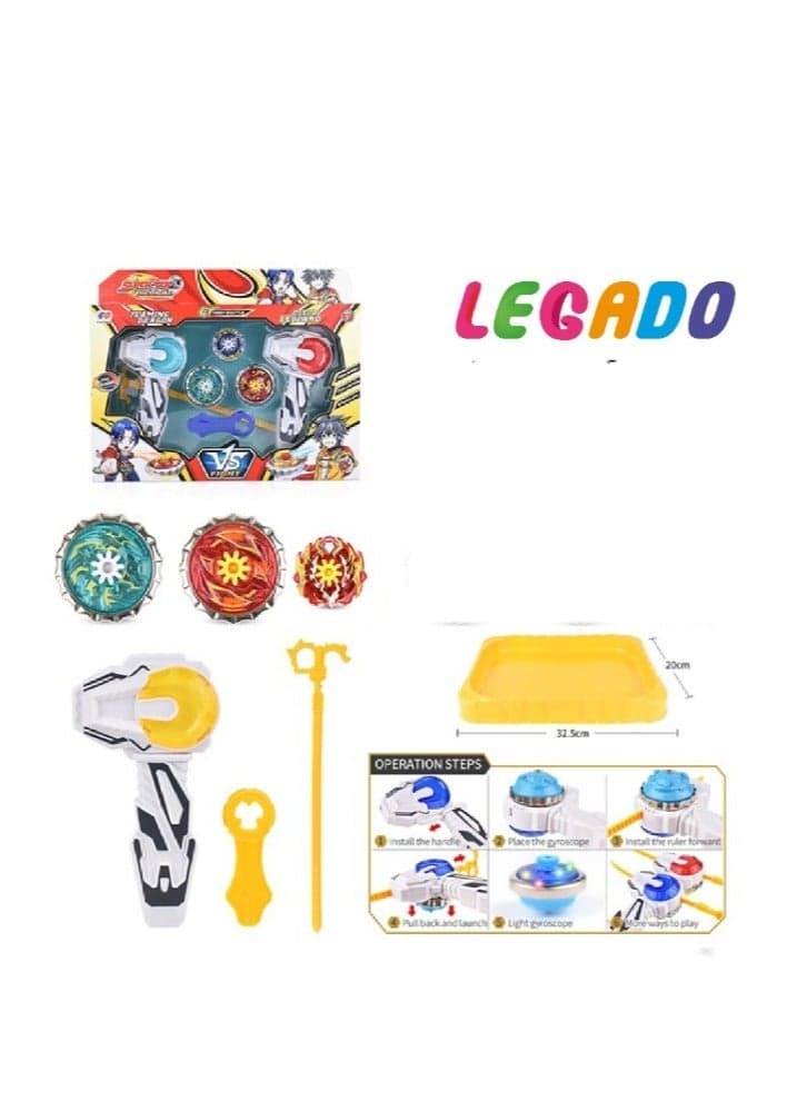 Beyblade Challenge Set: Battle Arena, Launchers & 2 Handles – Purple Design, 6 Pieces
