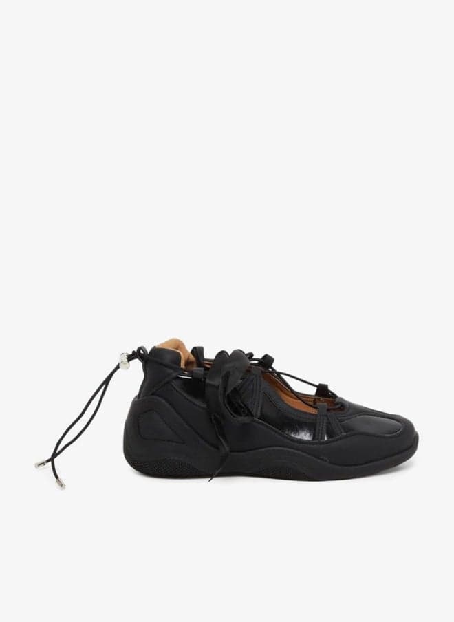 Women Black Ballerina Sneakers