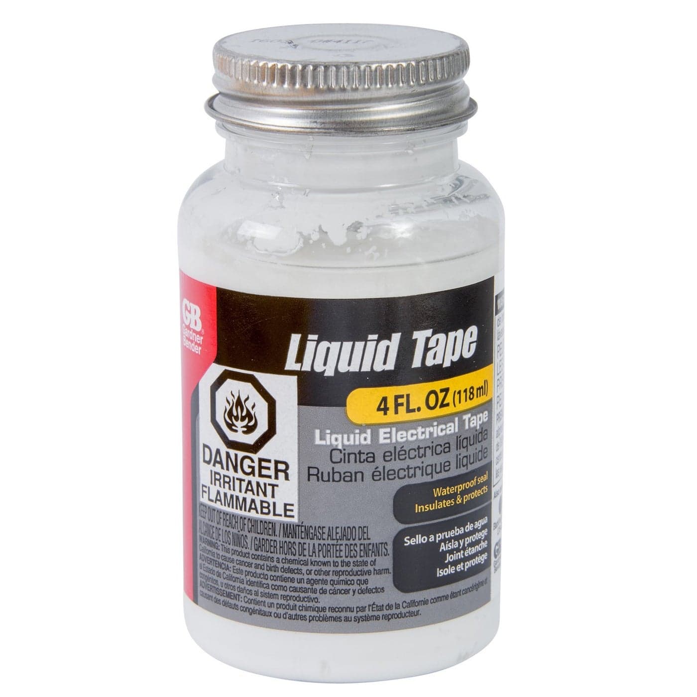 Gardner Bender LTW-400 4OZ WHT LIQ Elec Tape, 4 Oz Bottle, White, 4 Fl Oz
