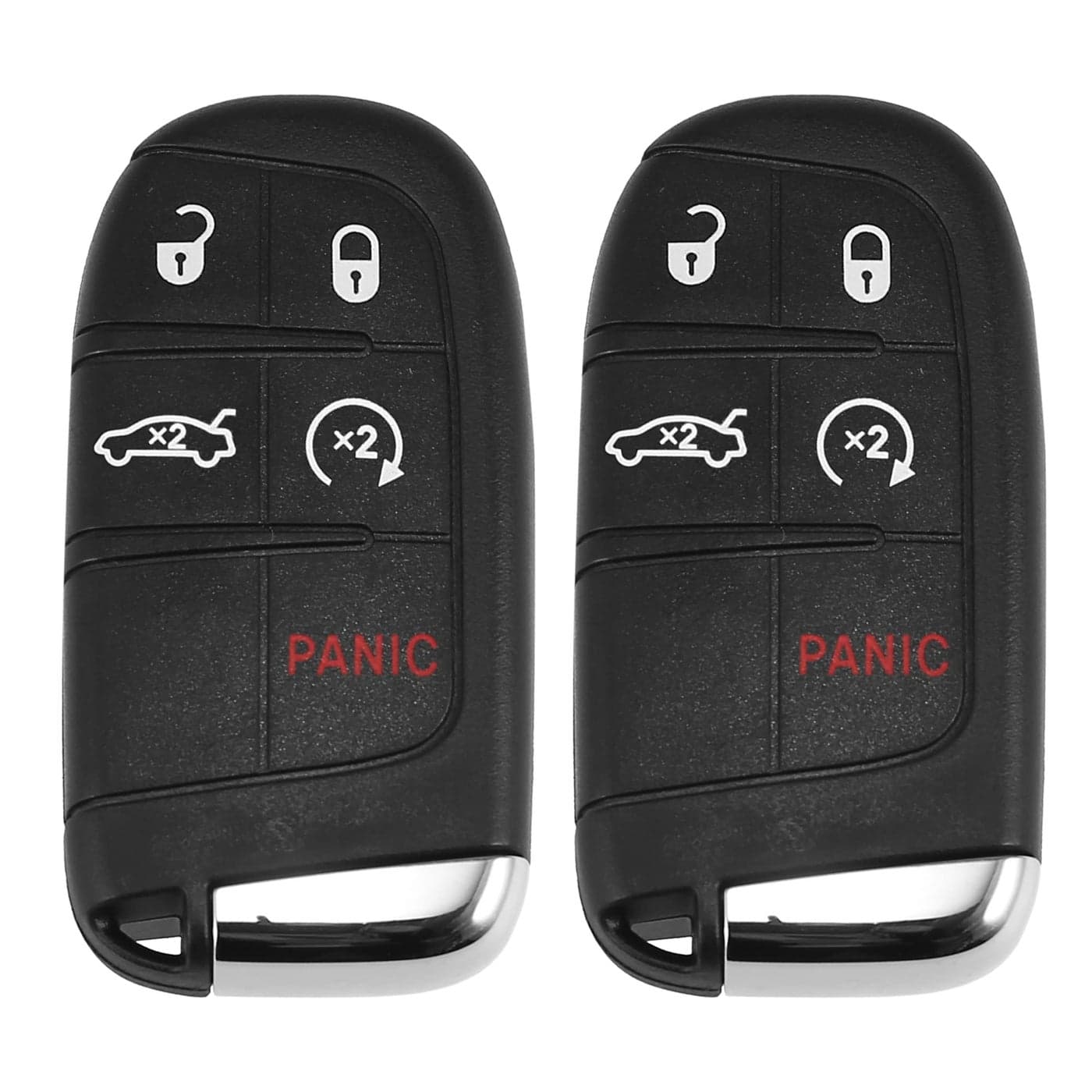 X AUTOHAUX 2pcs 433MHz M3M40821302 Replacement Keyless Entry Remote Car Key Fob for Chrysler 300 20192022 for Chrysler 200 20152017 5 Buttons with Door Key 4A Chip