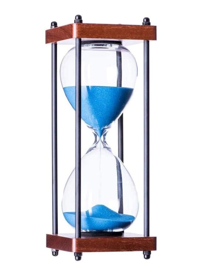 Large Hourglass Timer 60 Minute, Decorative Wooden Sandglass