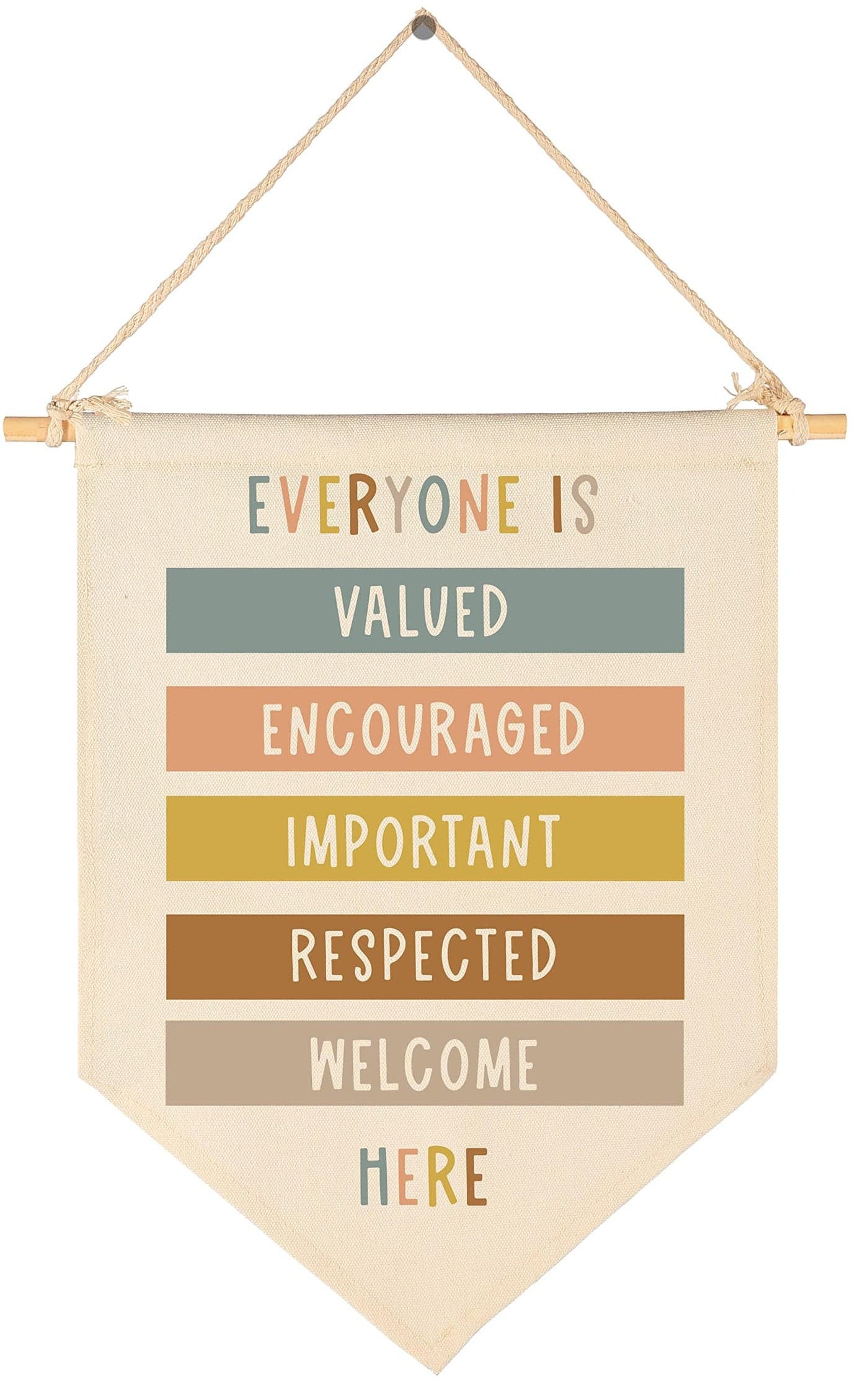 Everyone Is ValvedClassroom DecorClassroom PosterPlayroom DecorationChild ArtTeacher PresentCanvas Hanging Pennant Flag Banner Wall Sign Decor GiftBirthday Christmas Gift