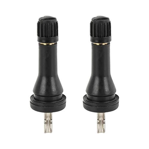 X AUTOHAUX 2pcs Tire Pressure Sensor Rubber Valve Stem TPMS Valve Stem Accessories Replacement Black for Nissan
