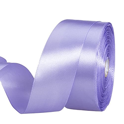 YASEO 1 12 Inch Violet Solid Satin Ribbon 50 Yards Craft Fabric Ribbon for Gift Wrapping Floral Bouquets Wedding Party Decoration