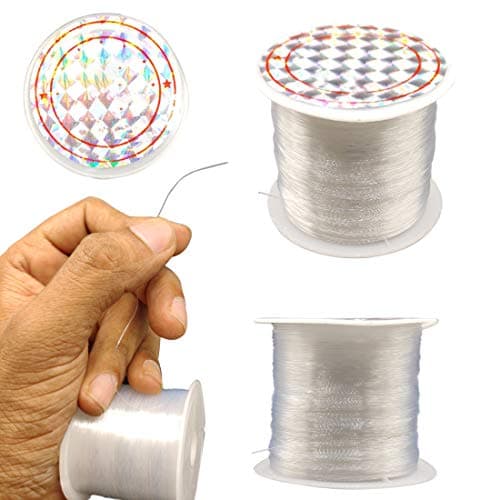 DIY Crafts Pack of 4 Pcs, Transparent Color, Non Stretchy Jewellery Making Invisible Thread for Necklaces Nylon Wire Jewellery-Making Threa (Pack of 4 Pcs, Transparent Color)