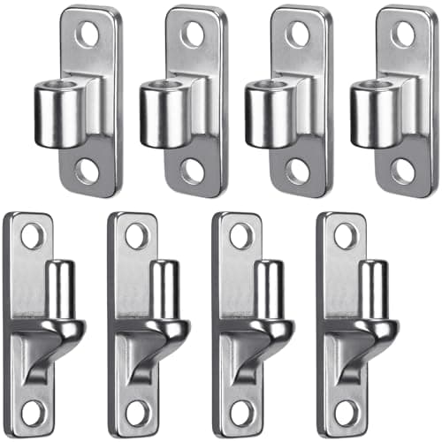 Insaga 304 Stainless Steel Gate Hinges Heavy Duty 600LB Capacity, 5/8'' Non-Welded One-Piece Design, Wall Mount Hinges for Farm Gates & Wooden Fences, 4Pack