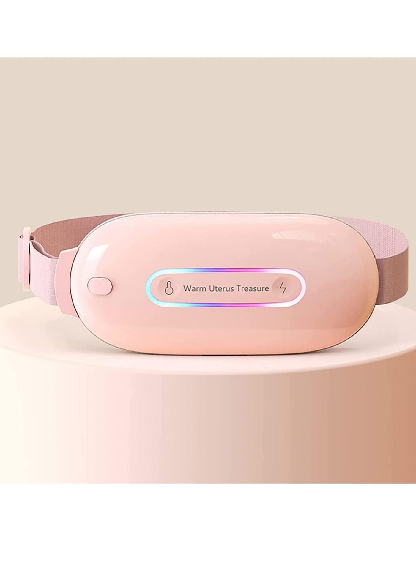 Period Heating Pad for Cramps Portable USB Cordless with Massager Back Pain Relief Electric Fast Wrap Belt Gifts Women 3 Heat and Massage Modes Pink