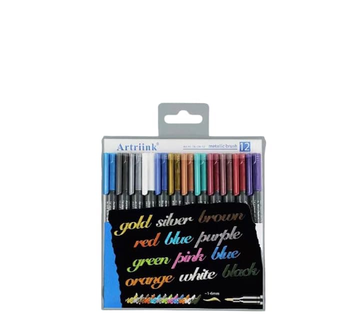 53ARTS 12 Metalic Brush PenSet of 5