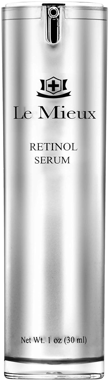 Le Mieux Retinol Serum Anti Aging 05 Retinol Face Serum with Skin Smoothing Peptides Hyaluronic Acid Apple Stem Cells to Help Visibly Address Fine Lines No Parabens or Sulfates 1 oz 30 ml